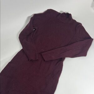 Abercrombie & Fitch Maroon Long Sleeve Dress